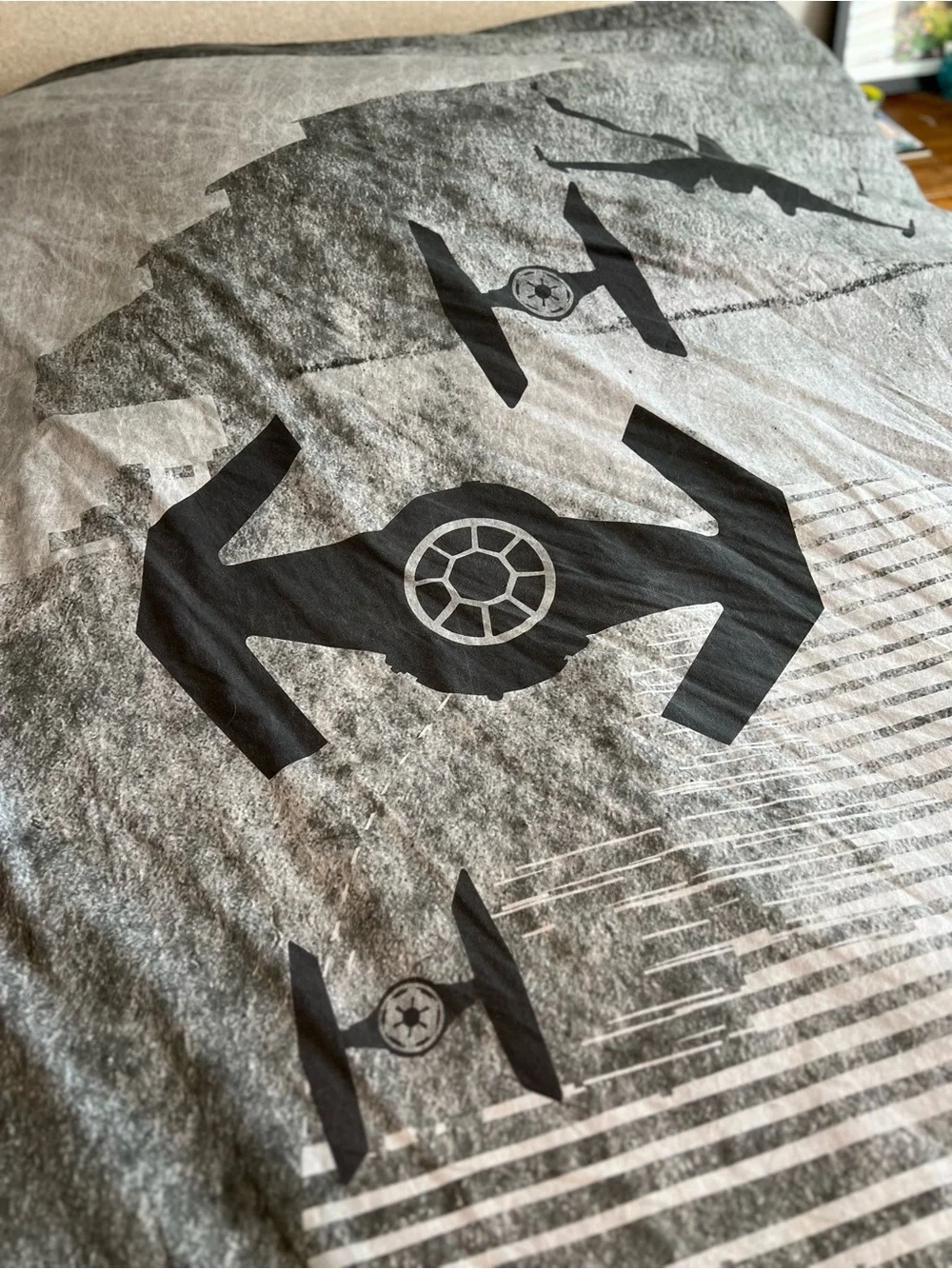 Pottery Barn Teen Star Wars Duvet Cover Organic Cotton TIE Fighter Death Star